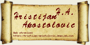 Hristijan Apostolović vizit kartica